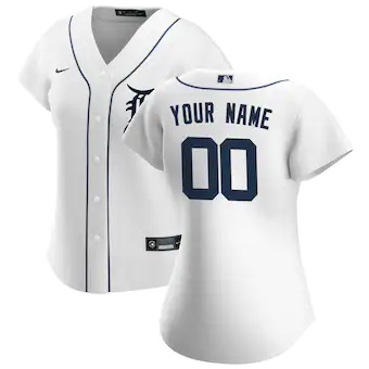 womens nike white detroit tigers home replica custom jersey